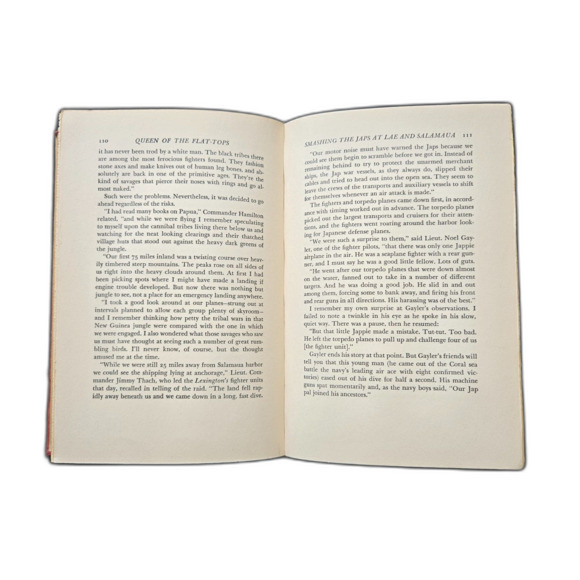 SIGNED Queen of the Flat-Tops By Stanley Johnston; 2nd Print 1942 - Picture 9 of 10